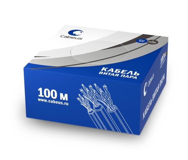 Cabeus UTP-4P-Cat.5e-SOLID-OR-100 Внутренняя неэкранированная витая пара (7253c-5)