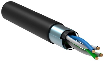 (LC3-C5E02-339) ITK Витая пара F/UTP кат.5E 2х2х24AWG LDPE черный (500м)