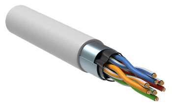 (LC1-C5E04-328) ITK Витая пара F/UTP кат.5E 4х2х24AWG LSLTx белый (305м) (LC1-C5E04-328) ITK Витая пара F/UTP кат.5E 4х2х24AWG LSLTx белый (305м)