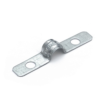 Скоба металлическая двухлапковая усиленная противопожарная СМДУ d8-9 мм отв. d 6,5 мм (100 шт/уп) Промрукав (PR13.02432)