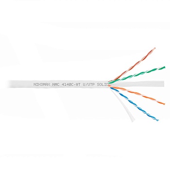 (NMC 4140C-WT) Кабель витая пара NIKOMAX U/UTP 4 пары, Кат.6 (Класс E)
