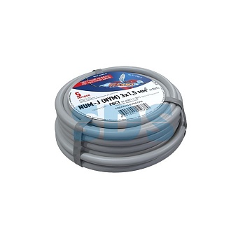 (01-8704-5) Кабель NUM-J (NYM) 3х1,5 мм², 5 м., ГОСТ