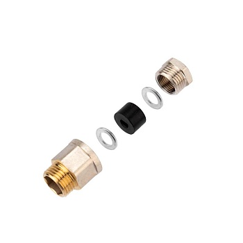 (51-0610-3) Сальник REXANT с резьбой 1/2 для ввода кабеля в трубу, никелированная латунь