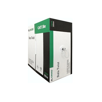(65005) Кабель UTP, 4 пары, Solid, LSZH, кат.5е ELCROSS (1 бухта=305 м) Экопласт