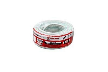 (01-2431-20) Кабель SAT 703B+Cu/Al/Cu, (75%), 75 Ом, 20м., белый REXANT