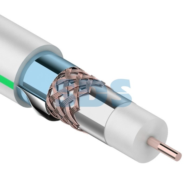 (01-2241) Кабель RG-6U+CU, (75%), 75 Ом, 100м., белый, (тройной экран), "MASTER" REXANT (01-2241) Кабель RG-6U+CU, (75%), 75 Ом, 100м., белый, (тройной экран), "MASTER" REXANT