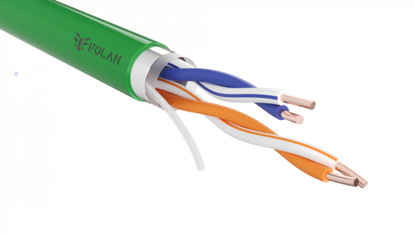 Кабель витая пара FOLAN F/UTP Cat 5e PVCLS нг(А)-LSLTx 2х2х0,52 (FU22052LSLT)