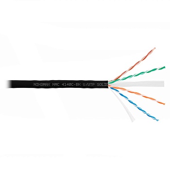 (NMC 4140C-BK) Кабель витая пара NIKOMAX U/UTP 4 пары, Кат.6 (Класс E)