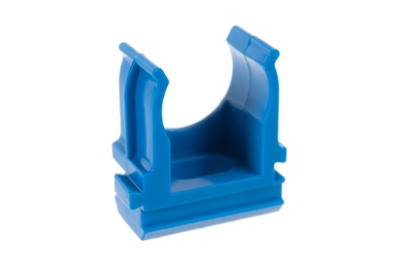 Крепёж-клипса для труб АБС-пластик синяя д50 (10шт/200шт уп/кор) Промрукав (PR13.0110)