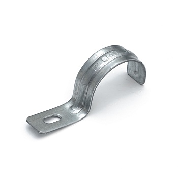 Скоба металлическая однолапковая усиленная противопожарная СМОУ d31-32 мм (50 шт/уп) Промрукав (PR13.02404)