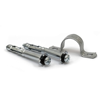 Комплекты для крепления ОКЛ с использованием дюбеля Молли М4х32 и скобы СМД d21-22 мм (100 шт) Промрукав (PR08.5012)