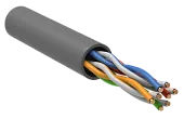 (LC1-C5E04-121-T-R) ITK Витая пара U/UTP кат.5E 4х2х24AWG solid LSZH нг(А)-HF серый (305м) РФ/Т