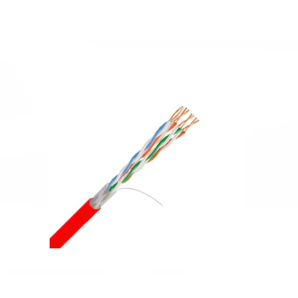 Кабель витая пара ОМЕДНЕННЫЙ NetLink NL-CCA UTP 4PR 24 AWG CAT5е 305м ВНУТРЕННИЙ КРАСНЫЙ