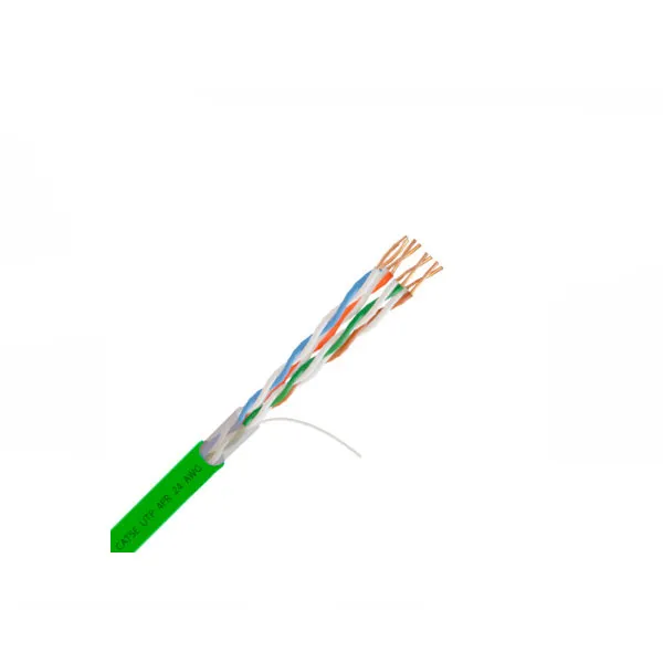 Кабель витая пара ОМЕДНЕННЫЙ NetLink NL-CCA UTP 4PR 24 AWG CAT5е 305м ВНУТРЕННИЙ ЗЕЛЕНЫЙ