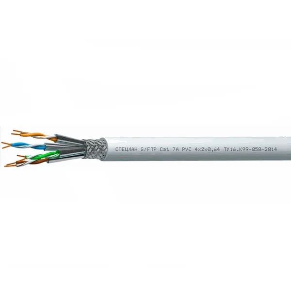 СПЕЦЛАН S/FTP Cat 7А PVC LS нг(D)-LS 4х2х0,64 (Спецкабель)