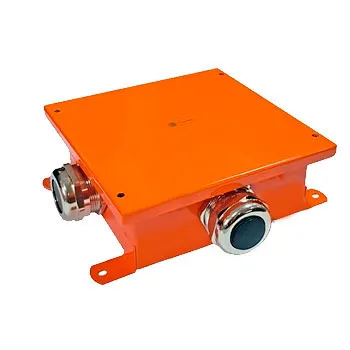 (56214) SMB120 Коробка металлическая, огн. E-110,о/п 120х120х60, 4 метал. гермоввода, IP66, 4P, (1,5-6 мм2), цвет оранж Экопласт